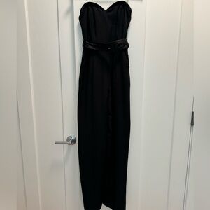 Black Lulu’s strapless jumpsuit